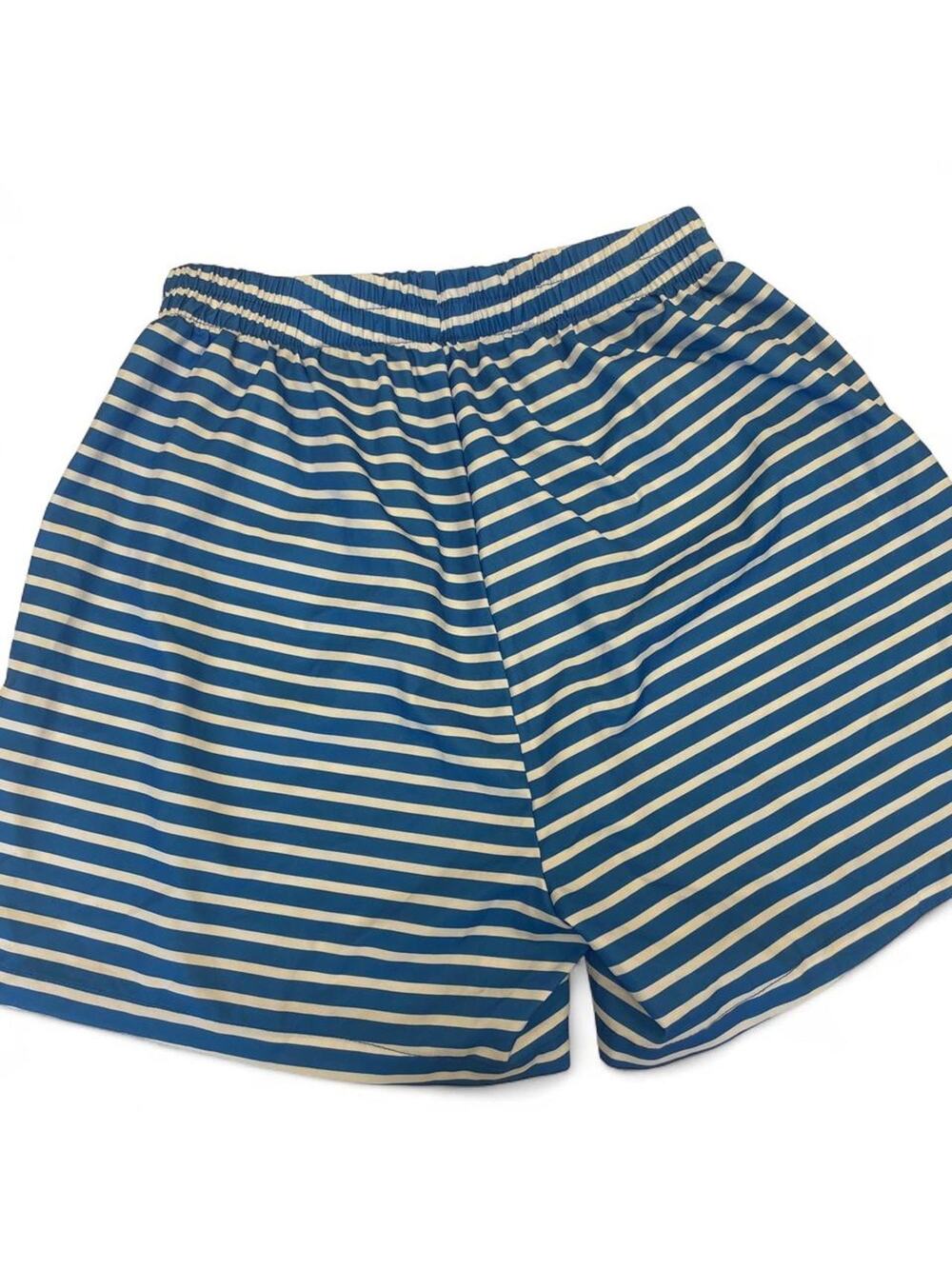 Blue and white striped swim